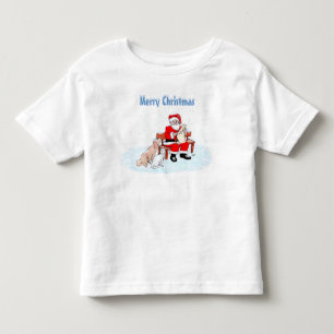 Merry Christmas - Santa Claus with Cat and Dog Toddler T-Shirt