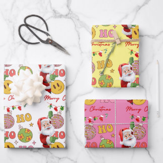 Merry Christmas Santa Claus Wrapping Paper Sheet