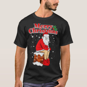 Merry Christmas Santa Clause Chimney Poop T-Shirt