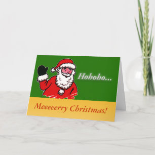 Merry Christmas, Santa Clause holiday greeting Card