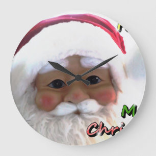 Merry Christmas Santa Clause Large Clock