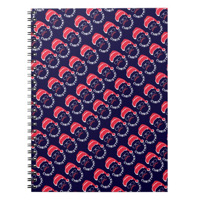 Merry Christmas Santa Clause Merry & Bright Notebook (Front)
