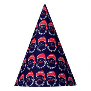 Merry Christmas Santa Clause Merry & Bright Party Hat