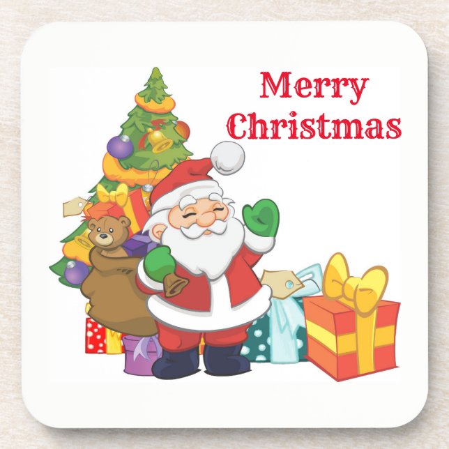Merry Christmas Santa Coaster (Front)