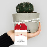 Merry Christmas Santa Cute Fun Personalised Name Gift Tags<br><div class="desc">This modern design features a cute Santa face with Santa hat and your personalised message and name at the base. Personalise by editing the text in the text box provided #christmas #santa #christmasgifts #gifts #gift #gifttags #tags #giftwrapping #giftwrappingsupplies #partysupplies #christmasparty</div>