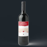 Merry Christmas Santa Cute Fun Personalised Name  Wine Label<br><div class="desc">Merry Christmas Santa Cute Fun Personalised Name Wine Label Bottle Label features a cute Santa face with Santa hat and your personalised message and name. Perfect for Christmas gifts,  christmas favours,  Christmas card envelopes and more. Created by Evco Holidays www.zazzle.com/store/evcoholidays</div>