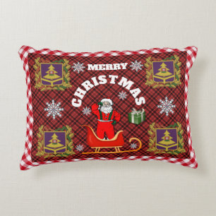 Merry Christmas Santa Decor Accent Pillow