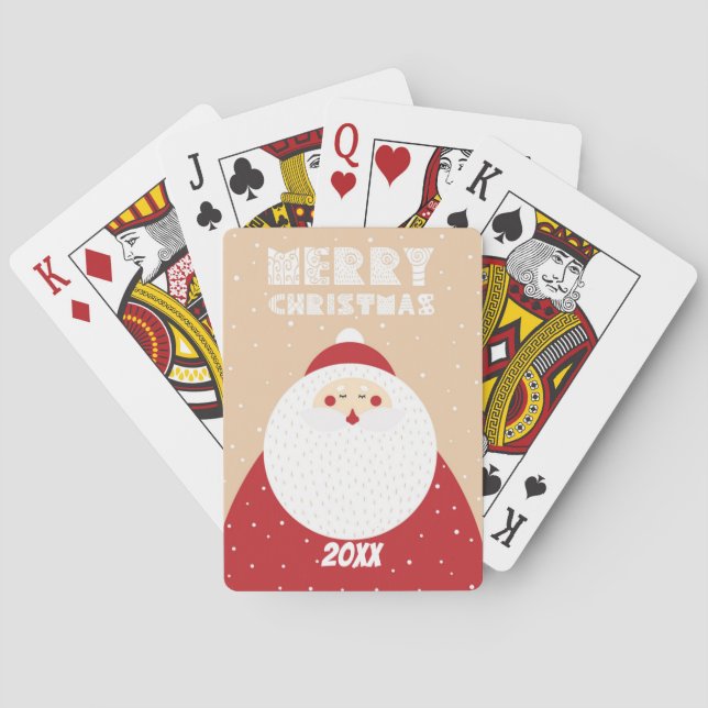 Merry Christmas/Santa Design/Playing Cards (Back)