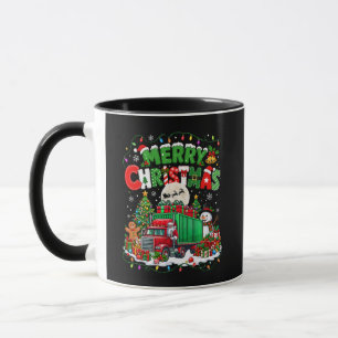Merry Christmas Santa Driving Truck Xmas Trees Mug
