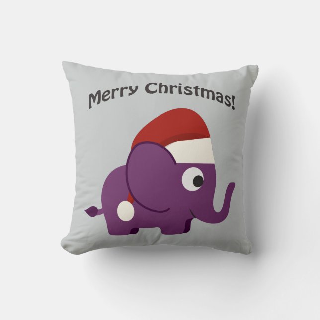 Merry Christmas! Santa Elephant Cushion (Front)