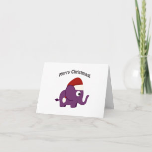 Merry Christmas! Santa Elephant Holiday Card