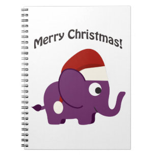 Merry Christmas! Santa Elephant Notebook