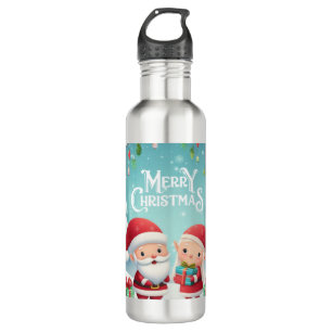 Merry Christmas/santa/elves snow 710 Ml Water Bottle