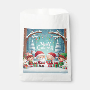 Merry Christmas/santa/elves snow Favour Bags