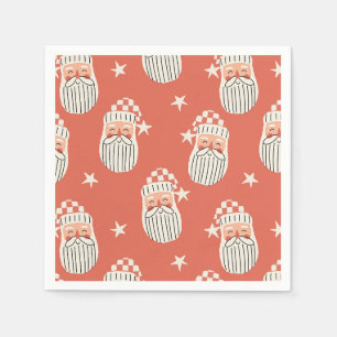 Merry Christmas - Santa Face nursery winter Star  Napkin