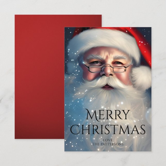 Merry Christmas Santa Festive Winter Holidays  (Front/Back)