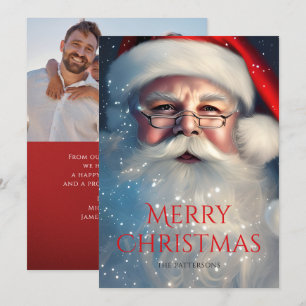 Merry Christmas Santa Festive Winter Photo Holiday Card