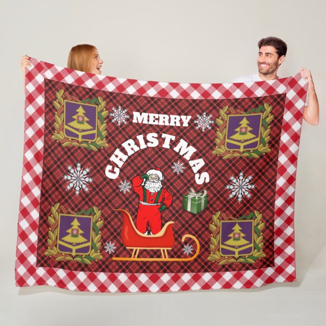 Merry Christmas Santa Fleece Blanket (In Situ)