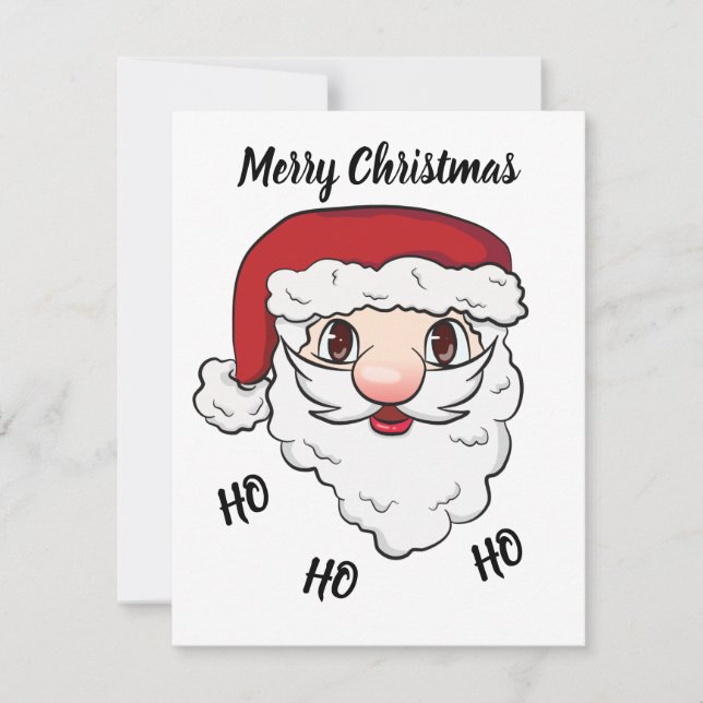 Merry Christmas Santa Funny Customisable Holiday Card (Front)