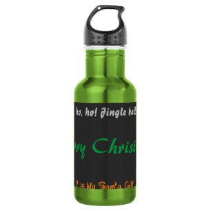 Merry Christmas Santa Gift Drinkware Blue Colour 532 Ml Water Bottle
