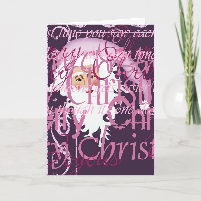 Merry Christmas Santa Greeting Card (Front)