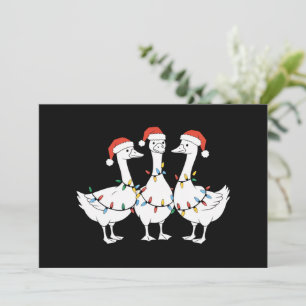 Merry Christmas Santa Hat Ducks Holiday Xmas Duck
