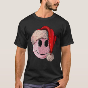 Merry Christmas Santa Hat Happy Face Team Santa El T-Shirt