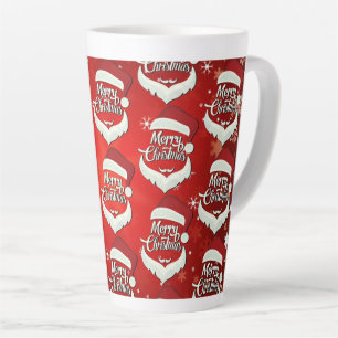 Merry Christmas Santa Hat Latte Mug