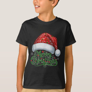 Merry Christmas Santa Hat Xmas Family Matching Paj T-Shirt