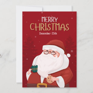 Merry Christmas Santa Holiday Card