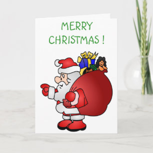 "MERRY CHRISTMAS" SANTA HOLIDAY CARD