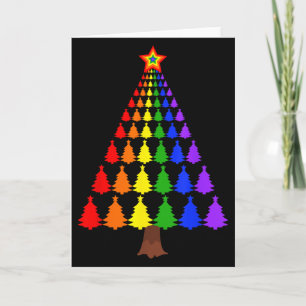 Merry Christmas Santa Human Lgbt Gay Pride Flag Xm Card
