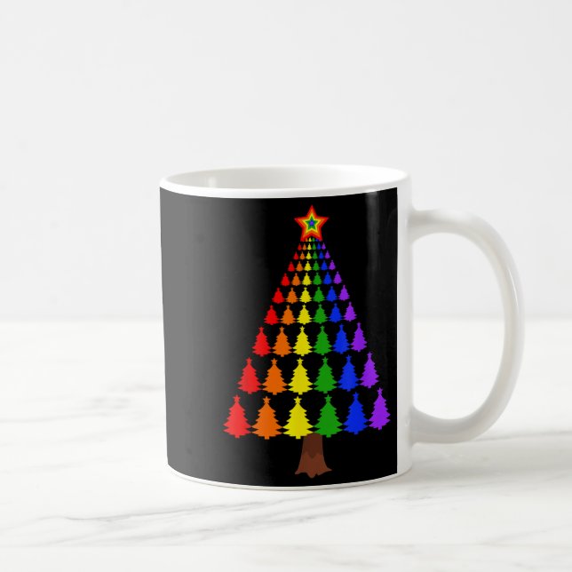 Merry Christmas Santa Human Lgbt Gay Pride Flag Xm Coffee Mug (Right)
