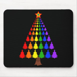Merry Christmas Santa Human Lgbt Gay Pride Flag Xm Mouse Mat
