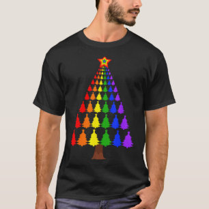 Merry Christmas Santa Human Lgbt Gay Pride Flag Xm T-Shirt