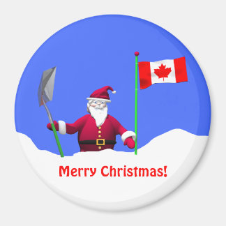 Merry Christmas Santa in Canada Magnet