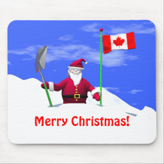 Merry Christmas Santa in Canada Mouse Mat