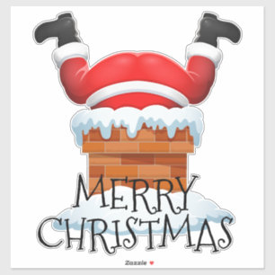 Merry Christmas Santa in Chimney