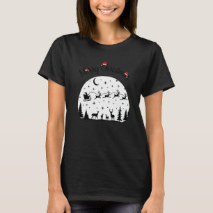 Merry Christmas Santa in his Sleigh Kids Boys Gir T-Shirt