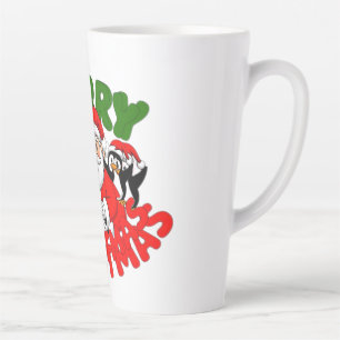 Merry Christmas Santa Latte Mug