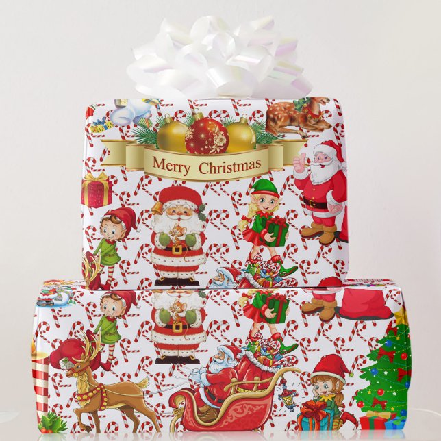 Merry Christmas Santa Little Bit of Everything Wrapping Paper (Creator Uploaded)