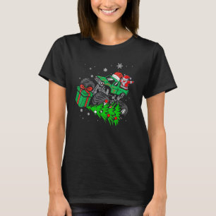 Merry Christmas Santa Monster Truck Xmas PJ Toddle T-Shirt