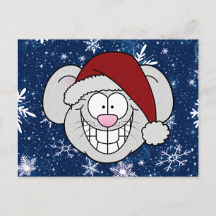 Merry Christmas Santa Mouse Screwball Graphics Postcard