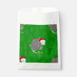 merry christmas santa opossum possum favour bags