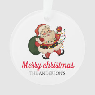 Merry christmas santa ornament