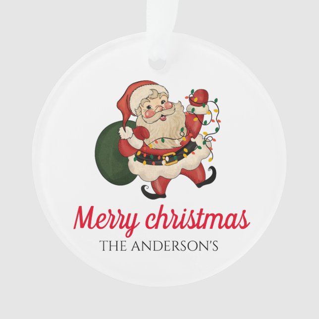 Merry christmas santa ornament (Front)