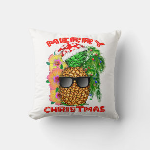 Merry Christmas Santa Pineapple Cushion