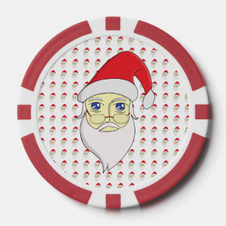 Merry Christmas Santa Poker Chips