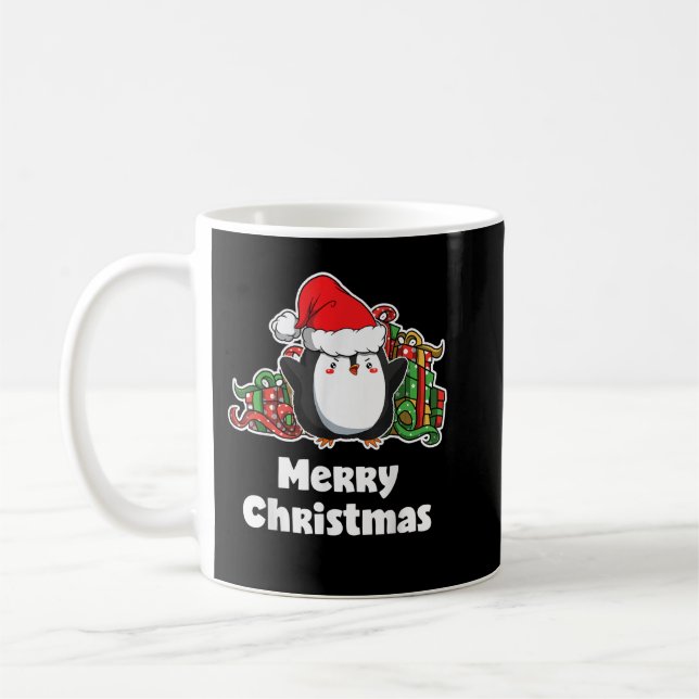 Merry Christmas Santa Pomeranian And Truck Dog Gif Coffee Mug (Left)