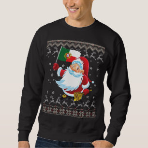 Merry Christmas Santa Portugal Flag Portuguese Ugl Sweatshirt